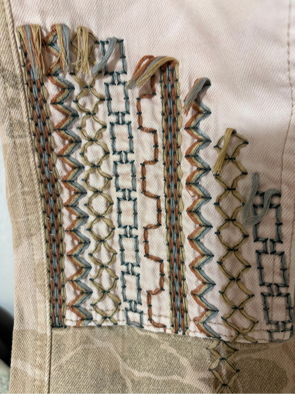 Anthropologie Pilcro The Camp Wenderer Patchwork Embellished Pants Bohemian 26 - Picture 8 of 16